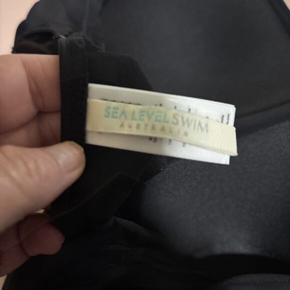 Sea Level Australia One Piece Swimsuit Navy  Size 14 Runched - Picture 3 of 6